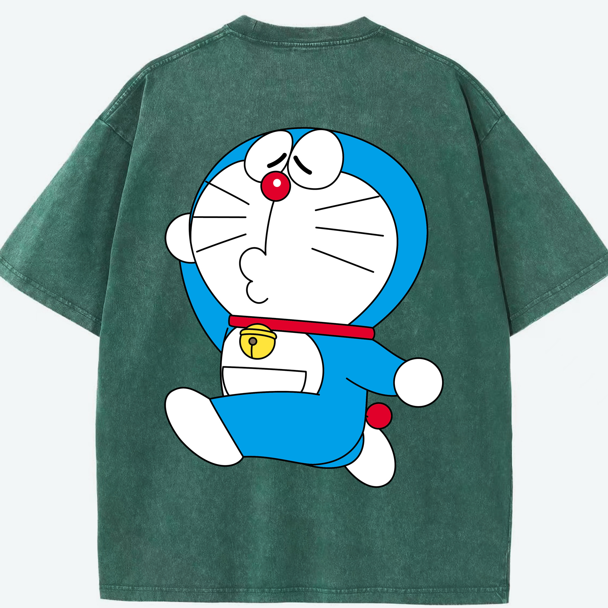 （画像用） ドラえもん Doraemon 綿100% ヴィンテージ風 半袖Tシャツ（背面プリント）